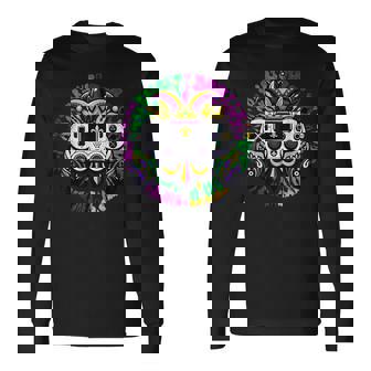 Mardi Gras おもしろ絞り染め ゲーマー 男の子服 メンズゲーム 長袖Tシャツ - Kawaiitshirt