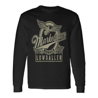 Marketplace Lowballer Seller Vintage Eagle On Back Long Sleeve T-Shirt - Thegiftio UK