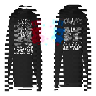 Matching Pink Or Blue We Love You Baby Shower Long Sleeve T-Shirt | Seseable FR