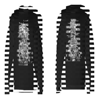 Mater Dolorosa 悲しみの聖母 聖母マリア カトリック 長袖Tシャツ - Kawaiitshirt