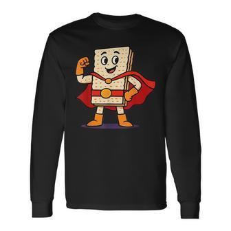Matzo Man Passover Seder Jewish Holiday Long Sleeve T-Shirt - Monsterry