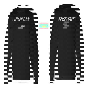 Mauritania Flag Country Nation Long Sleeve T-Shirt | Mazezy