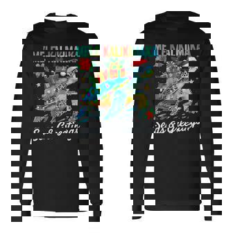 Mele Kalikimaka Hawaiian Cocktail Party Santa Turtle Beach Long Sleeve T-Shirt | Mazezy