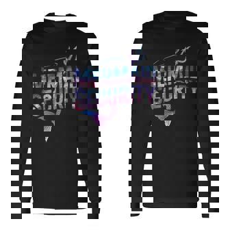 Mermaid Security Squad Matching Trident Birthday Love Merman Long Sleeve T-Shirt | Seseable CA