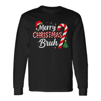 Merry Christmas Bruh Boys Holiday Ns Graphic Long Sleeve T-Shirt - Thegiftio UK