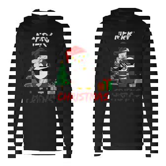 Merry Christmas Penguin Halloween Long Sleeve T-Shirt | Mazezy