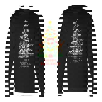 Merry Sushixmas Sushi Christmas Tree Japanese Xmas Long Sleeve T-Shirt - Thegiftio