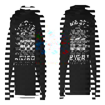 Be Merrynowman Line Dance クリスマス 面白い ホリデーダンス 長袖Tシャツ - Kawaiitshirt