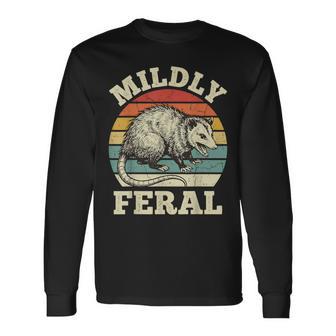 Mildly Feral Opossum Long Sleeve T-Shirt - Thegiftio UK