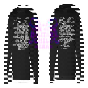 In My Military Child Era Coquette Bow Purple Up For Military Long Sleeve T-Shirt - Monsterry