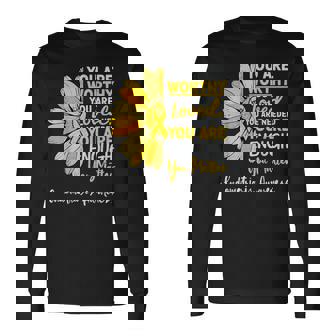 Motivational Endometriosis Awareness Yellow Ribbon Endo Long Sleeve T-Shirt - Thegiftio