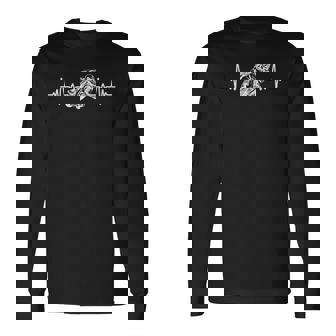 Moto Gp Carreras Latido Del Corazón Motocicleta Motocicletas Moteros Humor Camiseta de manga larga - Regaloses