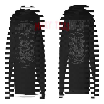 Muay Thai Thailand Kick Boxing Club Tiger Muay Thai 長袖Tシャツ - Kawaiitshirt