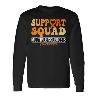 Multiple Sclerosis Awareness Orange Ms Awareness Support Long Sleeve T-Shirt - Monsterry