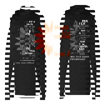 Multiple Sclerosis Awareness I Wear Orange Ms Month Long Sleeve T-Shirt - Thegiftio