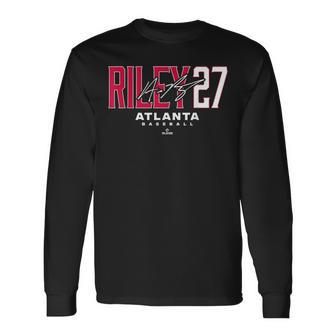 Name Number City Austin Riley 27 Atlanta Baseball Mlbpa Long Sleeve T-Shirt | Mazezy