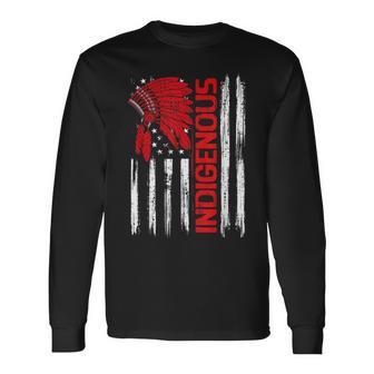 Native American Indigenous People Stop Mmiw Long Sleeve T-Shirt - Monsterry