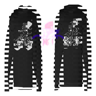 Netherlands Antilles Biker Nation Rider World Flags Long Sleeve T-Shirt | Mazezy