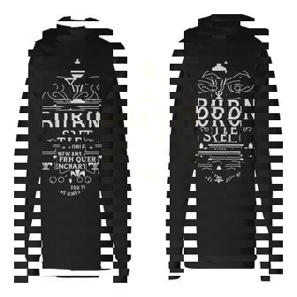 New Orleans French Quarter Bourbon Street Louisiana Souvenir Long Sleeve T-Shirt | Mazezy