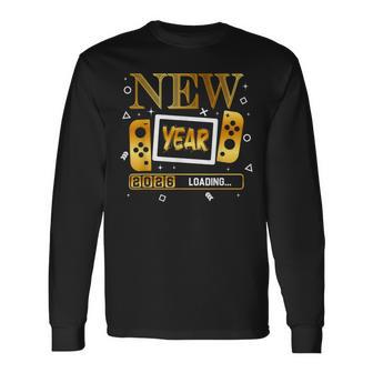 New Year 2026 Loading Gaming Controller New Years Eve Party Long Sleeve T-Shirt - Thegiftio UK