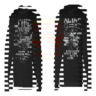 My Niece Has Your Back Proud Army Aunt Tank Top Long Sleeve T-Shirt | Mazezy