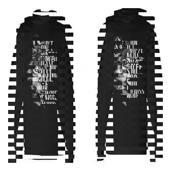 No Confundas Elilencio Con La Debilidad Inspirador Amante Del Lobo Camiseta de manga larga - Regaloses