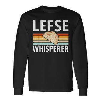 Norwegian Lefse Whisperer Baking Flatbread Long Sleeve T-Shirt - Monsterry