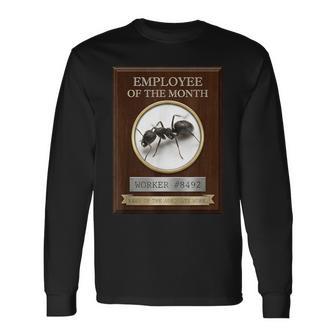 Office Employee Of The Month Worker Ant 8492 Long Sleeve T-Shirt | Mazezy