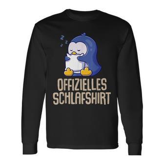 Offizielleschlaf Pyjama Pinguin Penguin Fun Geschenk Langarmshirts - Geschenkecke