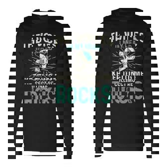 Theoices In My Head ロックコレクター ジオードハンター 地質学 長袖Tシャツ - Kawaiitshirt