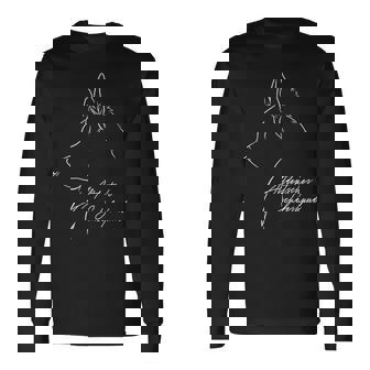 Old Germanhepherd Dog Profile ドッグブリードドッグ 長袖Tシャツ - Kawaiitshirt