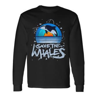 Orca Regalo De Orca Para Rescatar A Las Ballenas Camiseta de manga larga - Regaloses