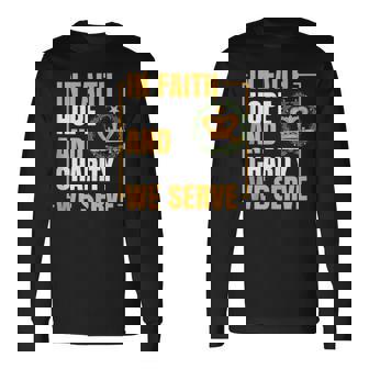 Order Of The Amaranth Faith Hope Serve Ladies Masonic Court Tank Top Long Sleeve T-Shirt | Mazezy