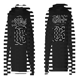 Ossan 03 オッサン（チームユニフォーム風）【変なデザイン屋さん】文字 面白い 長袖Tシャツ - Kawaiitshirt