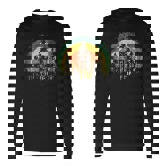 Outdoor Tree Nature Lover Vintage Wildlife Retro Forest Tank Top Long Sleeve T-Shirt | Mazezy