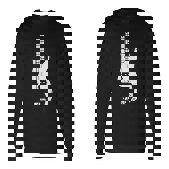 P ベースギター 長袖Tシャツ - Kawaiitshirt