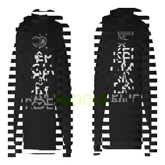 Paddle Tennis Kickback Game Tennis Racket Tennis Long Sleeve T-Shirt | Mazezy