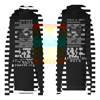 Padel Game Books Are Great Padel Is Greater Padel Long Sleeve T-Shirt | Mazezy