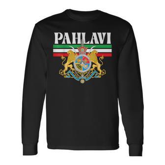 Pahlavi Coat Of Arm Iranian Royal Dynasty Iran Long Sleeve T-Shirt - Thegiftio UK