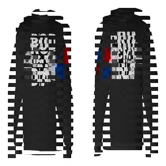 Panama Dominican Republic Flag Panamanian Roots Long Sleeve T-Shirt | Mazezy