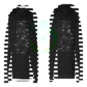 Panther With Beautiful Green Eyes Black Panthers Long Sleeve T-Shirt - Thegiftio