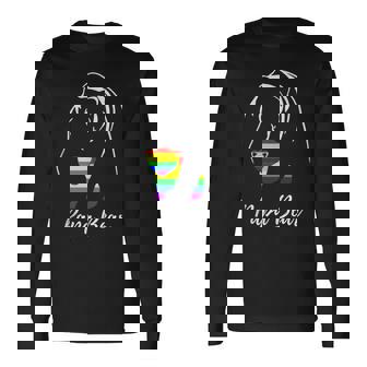 Papa Bear Rainbow Hug Love Support Parent Pride LGBTQ Tank Top Long Sleeve T-Shirt | Mazezy