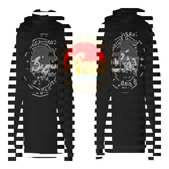 Paps Because Grandpa Is For Old Guys Retro For Grandpa Long Sleeve T-Shirt - Monsterry