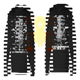 Peanut Graphic Nut Peanut Long Sleeve T-Shirt - Monsterry