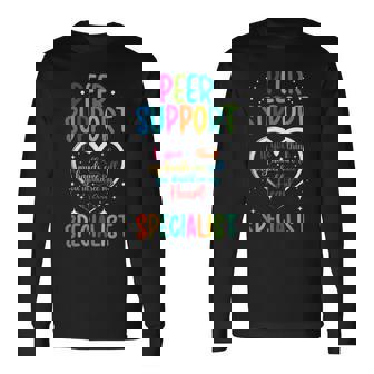 Peer Support Specialist Heart Peer Recovery Support Long Sleeve T-Shirt | Mazezy