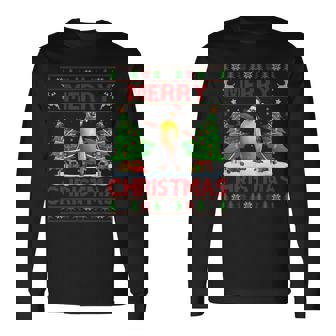 Penguin Ugly Xmas Penguins Merry Christmas Long Sleeve T-Shirt | Seseable UK