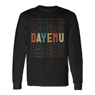 Pesach Passover Dayenu Enough Prayer Seder Jewish Holiday Long Sleeve T-Shirt - Monsterry