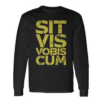 Phrase Latine Classiqueitisobis Cum Citation Latine Drôle T-shirt à manches longues - Cadeauxyz
