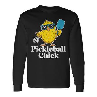 Pickle Ball Pickleball Chick Sports Long Sleeve T-Shirt - Seseable