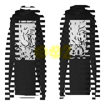 Pickleball 002 スパイパロディ 面白いピックルボールパドルプレーヤー 長袖Tシャツ - Kawaiitshirt